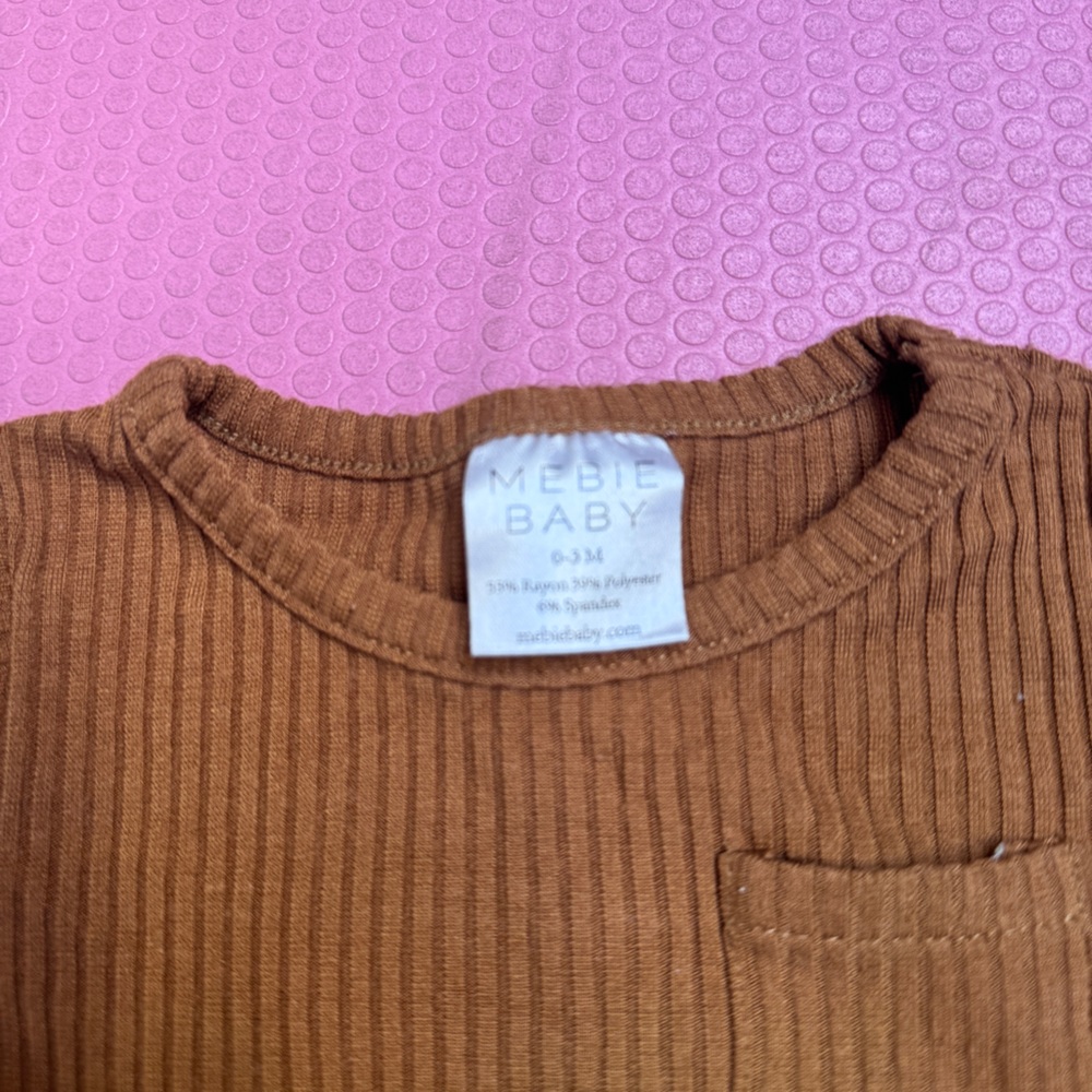 Rust Organic Cotton Ribbed Short Set - Picture 5 of 9